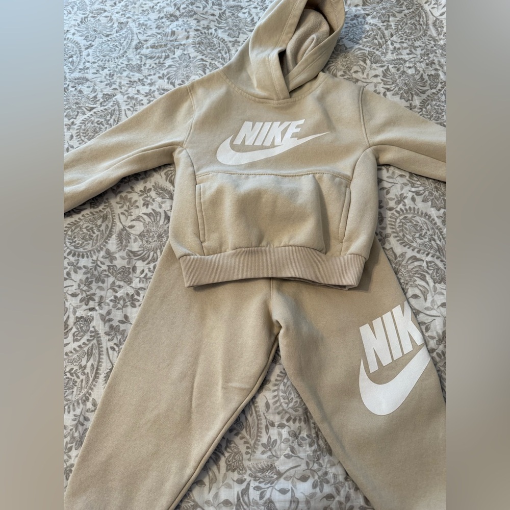 Nike Tan Hoodie and Jogger Pants Set